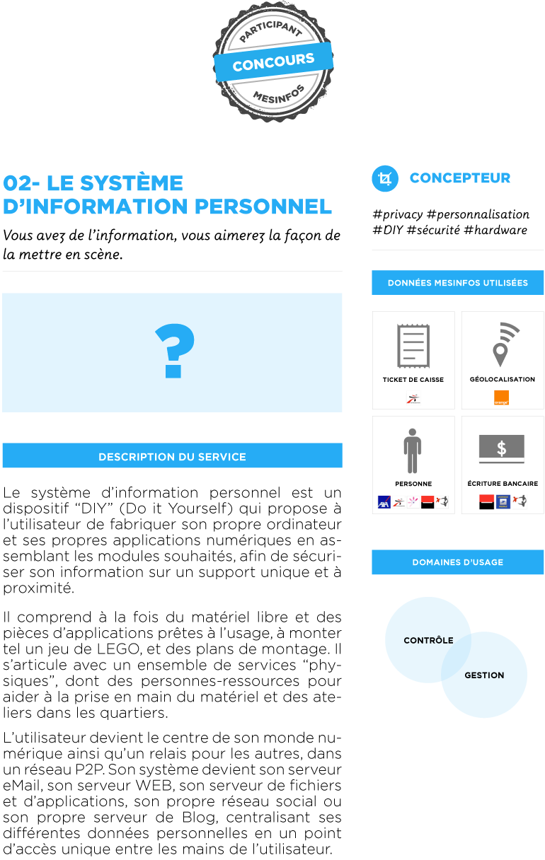 Fiche service concept Le système d'information personnel